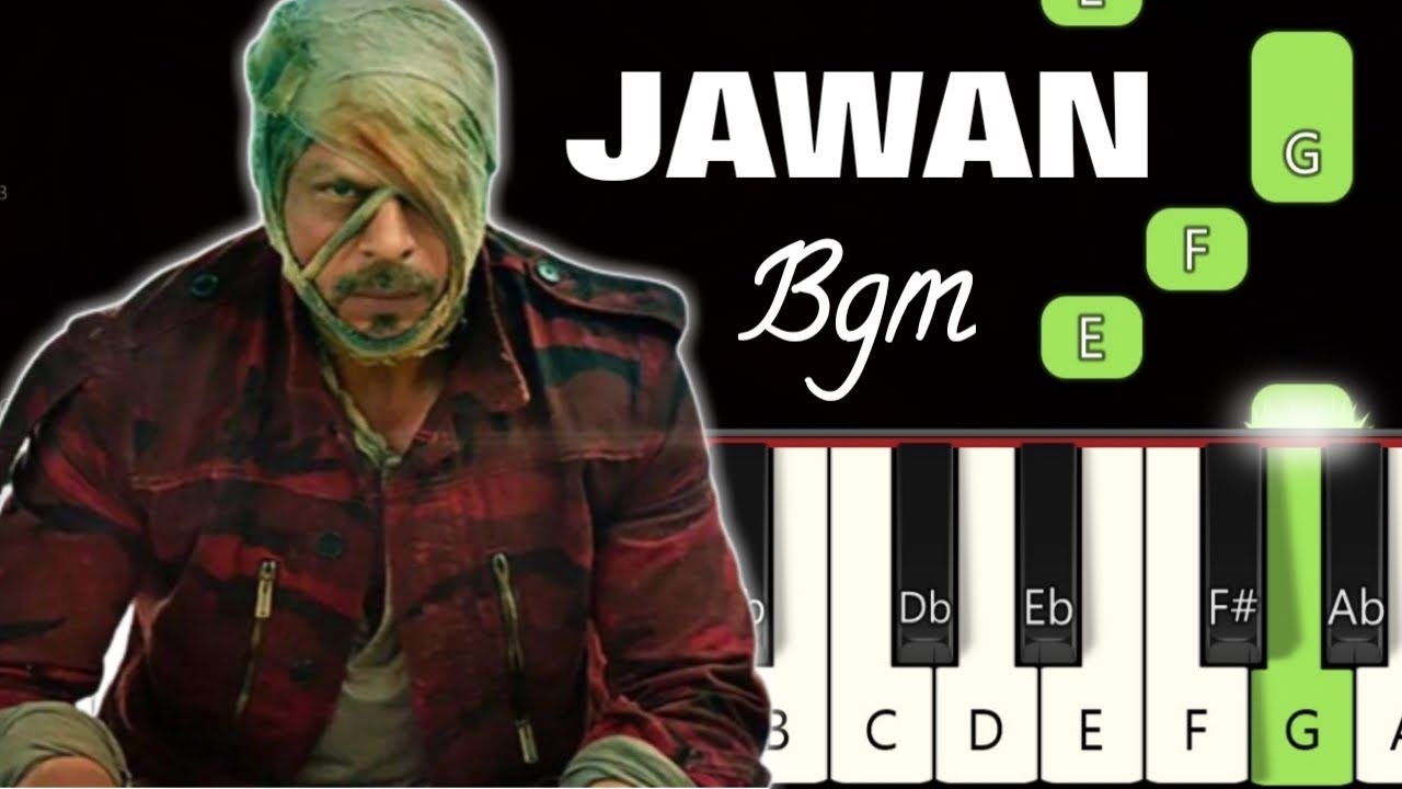 Jawan Teaser Bgm   Piano tutorial  Piano Notes  Piano Online  pianotimepass  jawan  srk