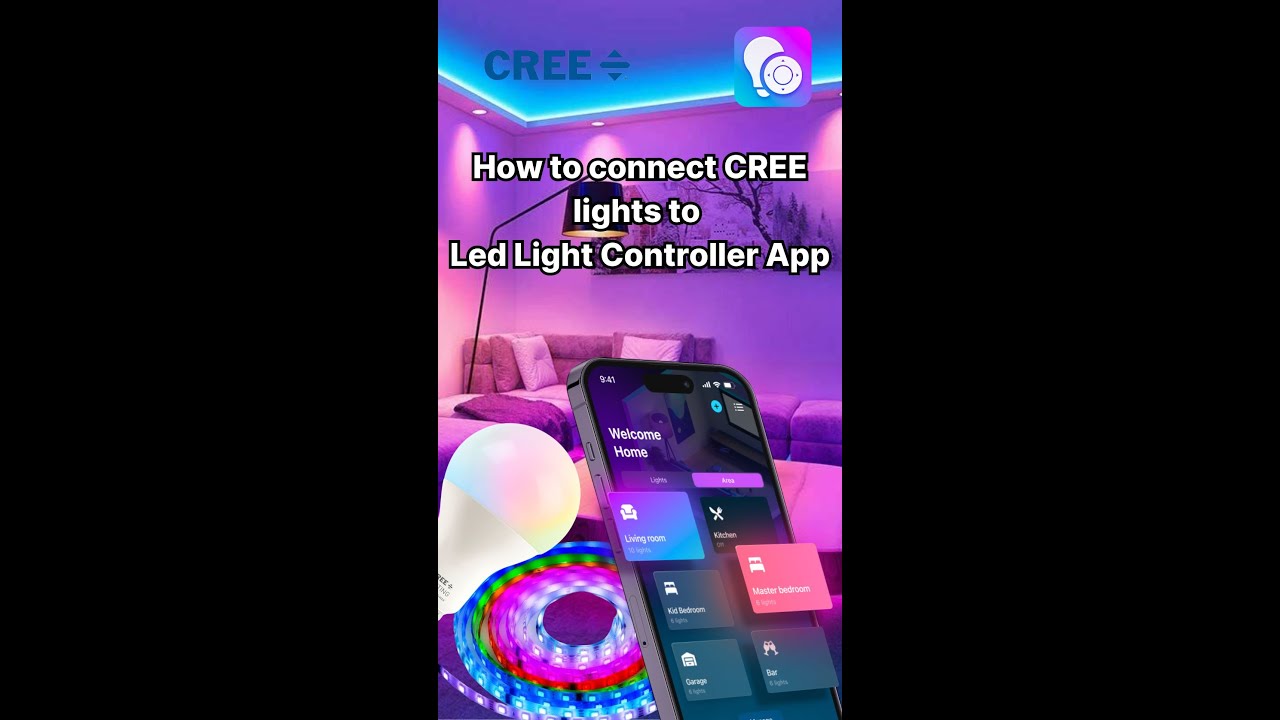 How to connect Cree Light to LedRemote App - YouTube