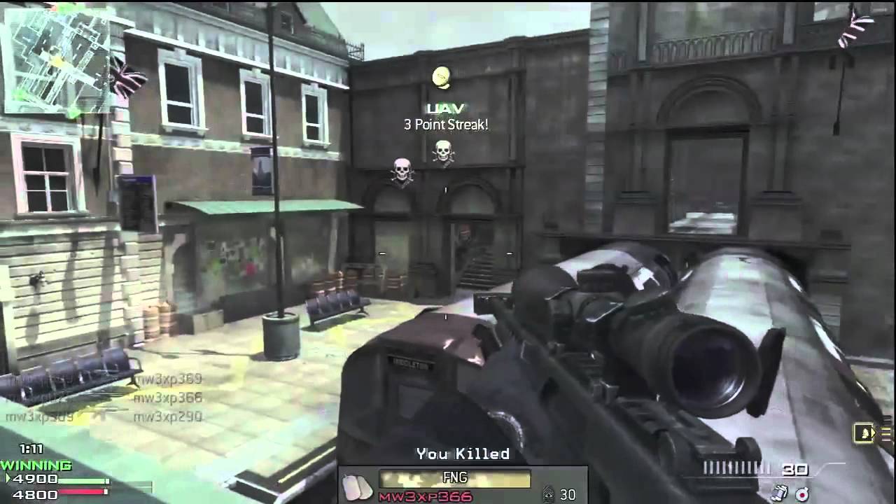 MW3 Gameplay - Underground - CODxp Footage! QUICKSCOPING