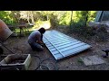 Putting up a reclaimed 2nd hand shed on the new slab Putting up a reclaimed 2nd hand shed on the new slab