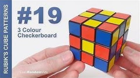 How to do the 3 color checkerboard pattern on a 3x3 Rubik