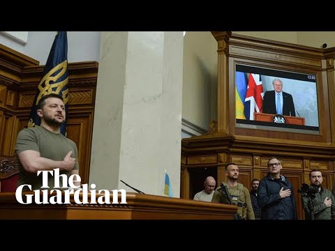 'Ukraine will win': Boris Johnson addresses Ukrainian parliament to standing ovation