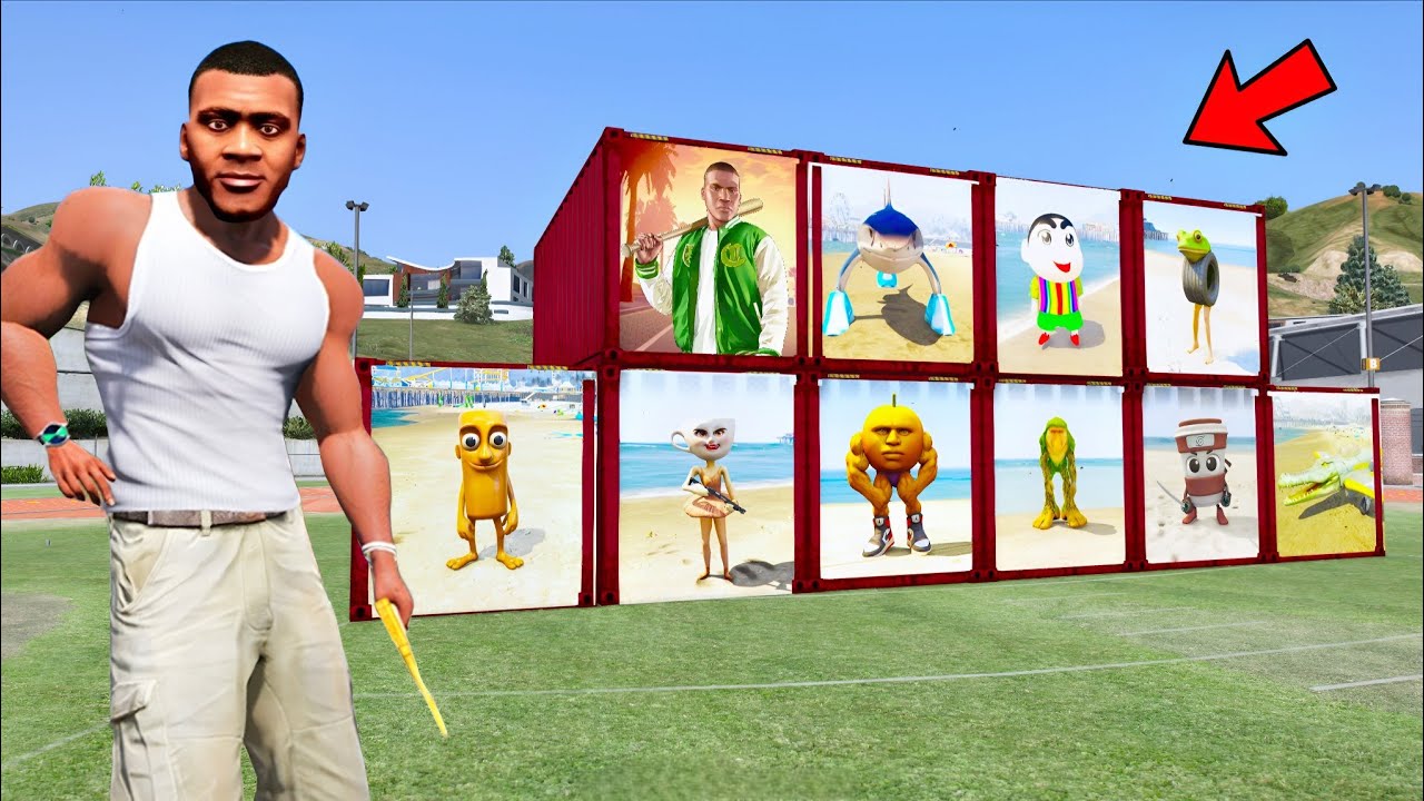 FRANKLIN AND SHINCHAN OPENING MYSTERY BRAINROT CONTAINERS IN GTA 5