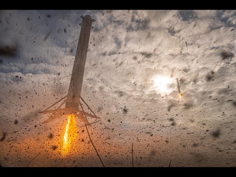 4K120fps: SpaceX's Falcon Heavy side-boosters landing in Cape Canaveral from 200 feet away!