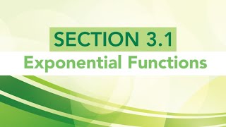 3.1 Exponential Functions