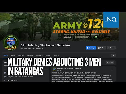 Military denies abducting 3 men in Batangas | #INQToday