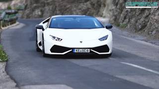 Car Porn Ferrari 488 Spider vs Lamborghini Huracán Alps Race Chase plus Soundcheck and Comparison