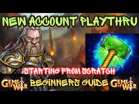 STARTING OVER FROM SCRATCH! New Account Playthrough Beginners Guide #1 | Gems of War Live 5/19/2024
