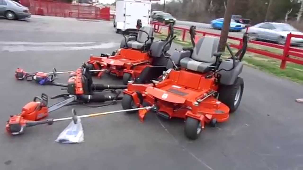 Husqvarna Mzt52 Mzt61 Zero Turn Lawn Mowers And Handheld Equipment Fleet Package Deal