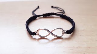 How to make infinity bracelet (english version) DIY bracelet shamballa
