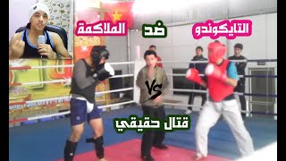 لاعب ملاكمة ضد لاعب تايكوندو تحدي حقيقي علي أرض الواقع | تحليل مع نسر الكونغ فو Boxing vs Tkd