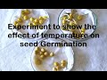 Seed Germination and Temperature Effects