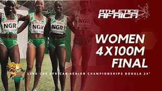 Nigeria wins Women’s 4x100m Gold in 43.01 ahead of Ghana (43.62) / #Douala24 #AfricanChampionships