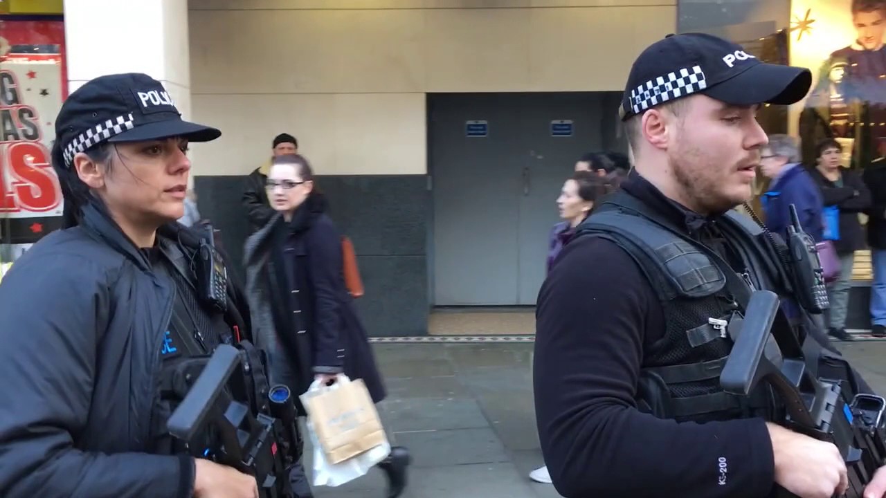 Armed Police Officers Patrol Nottingham City Centre Youtube