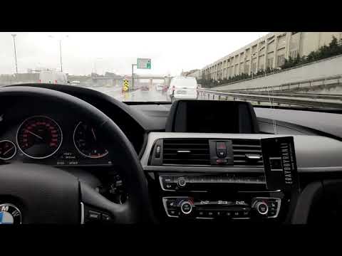 BMW 3.20i ile yağmurda İstanbul trafiği