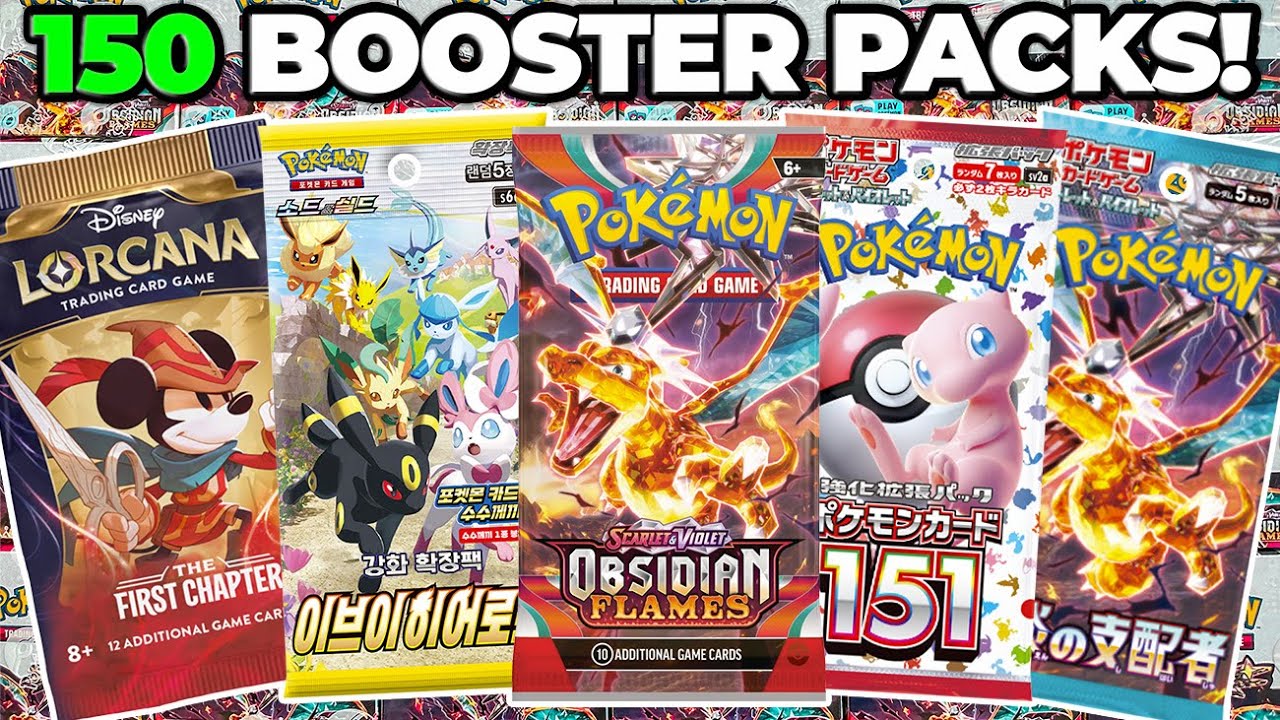 pokemon cards first 150 MEGA Pack OPENING! (Obsidian Flames, Lorcana & More..) original pokemon cards list of
