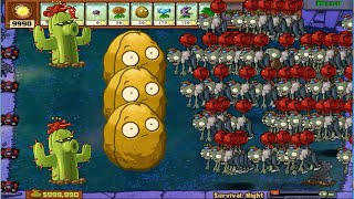 Plants vs Zombies MOD 999 Cactus Plants vs Dr. Zombos Gagantuar N2