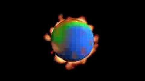 Simple animation of a planet blowing up