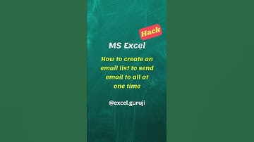 Send email to all at one time in excel #shorts