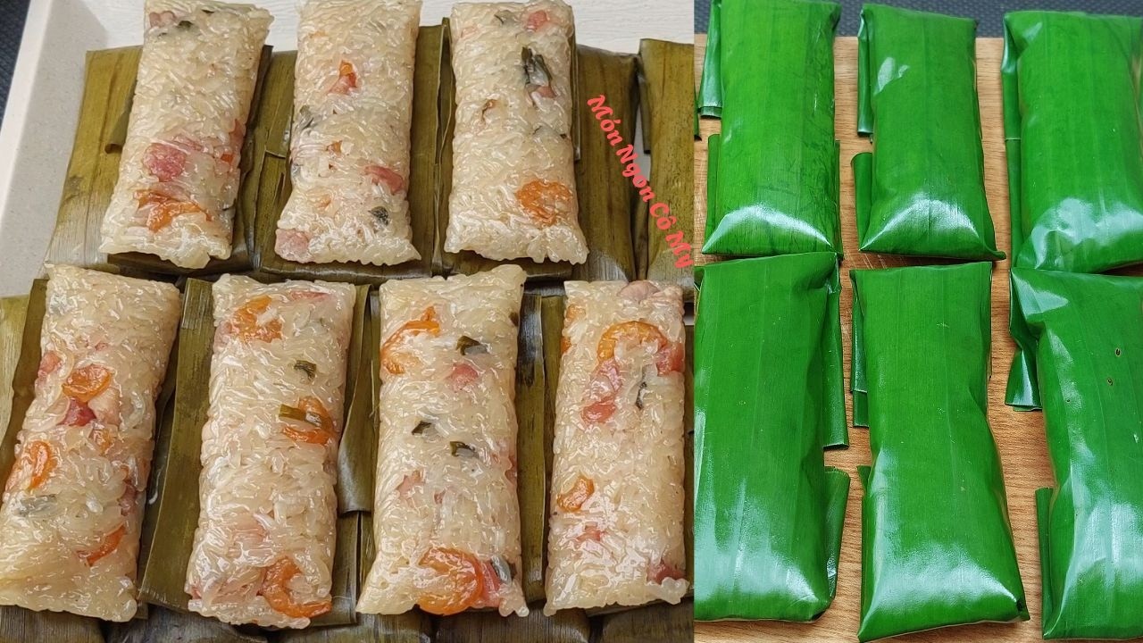 Xôi mặn thập cẩm gói trong lá chuối ngon đến bất ngờ - cách làm đặc biệt trong video này
