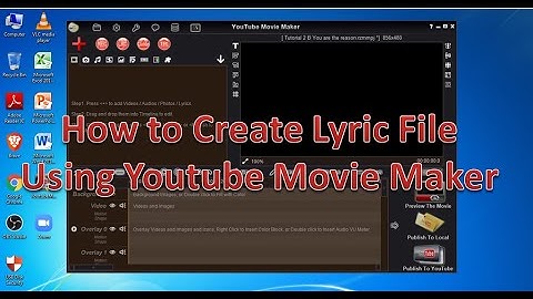 How to create lyric file (.rzlrc) using Youtube Movie Maker App?