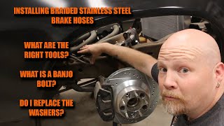 El Camino Project- Installing Stainless Steel Brake Hoses by Reddirtrodz 160 views 8 months ago 5 minutes, 33 seconds