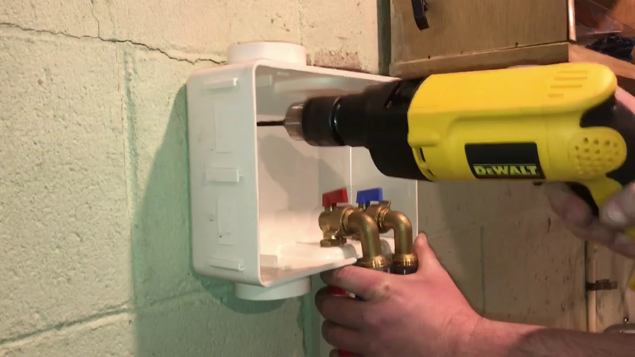 How to mount a laundry box to a basement wall YouTube