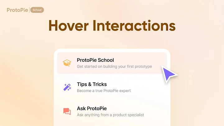 ProtoPie School: Mouse In and Out Hover Interactions | ProtoPie Tutorial