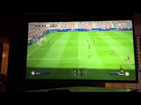 Fifa 15 on Benq W1300 120 inch screen