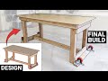 How I designed and built my $150 DIY foldable wall mounted table for a small garage workshop