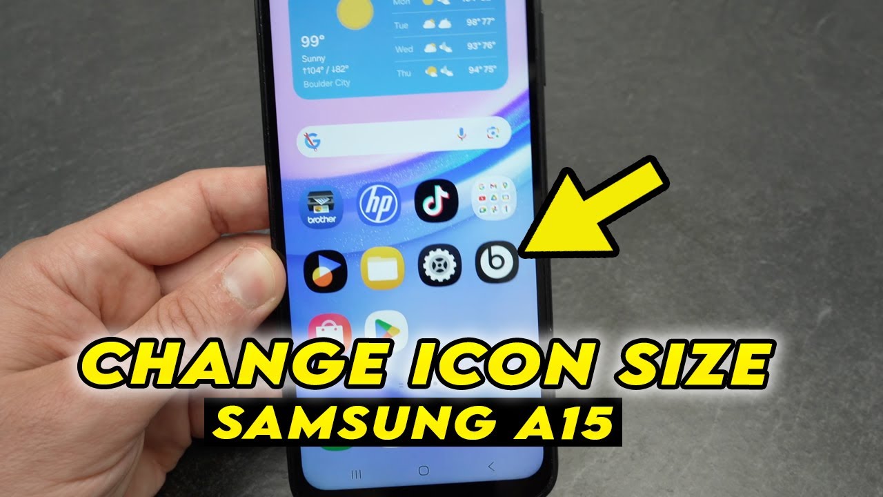 Samsung Galaxy A15 : How to Change The App Icon Size