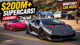 $200M+ of the World's Most Exclusive & Expensive Cars LEAVING Monterey Car Week!