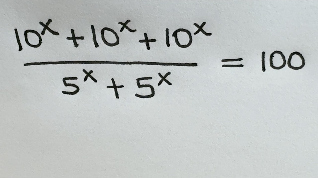 Solve for x in this nice exponential equation | Math Olympiad Mathematics