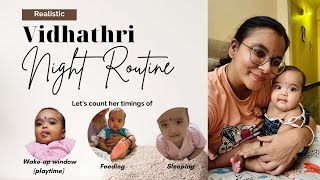 My Vidhi gadu’s 5 Months old Night Routine🌙| Evening Bath, Playtime & Sweet Sleep😍 #trending