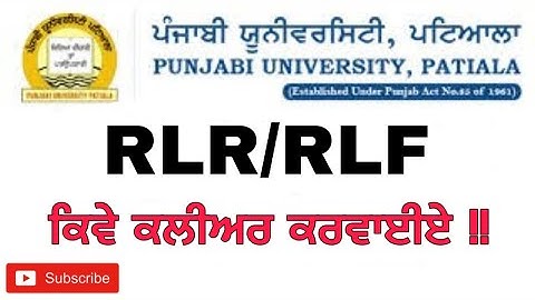 important Information Regarding RLR And RLF