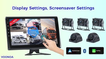 Display Settings, Screensaver Settings for VOONOA RV Backup Camera System
