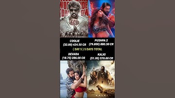 Coolie vs Pushpa 2 The Rule vs Devara vs Kalki 2898 ad Day 5 Box Office Collection #cooliecollection