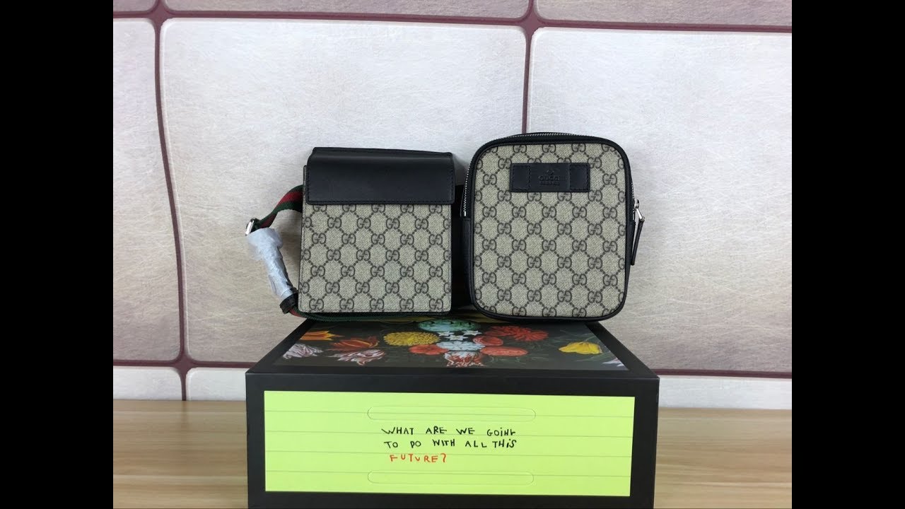 Gucci Supreme belt bag 450956 Unboxing+Review - YouTube