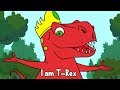 I am trex song  baby shark doo do  squirrel tail  kid  family friendly songs by fun for kids tv