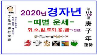 2020년 경자년 운세 띠별운세 경자년 띠별 운세 사주 레젼드 운명 -정시의 사주명리 제119-1/2강 경자…