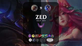 Zed Mid vs Ahri - KR Master Patch 13.22