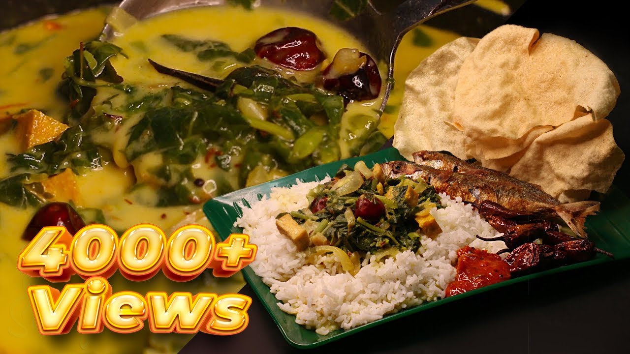 Thandu Keerai Sothi Spinach Coconut Milk Curry with Tofu கீரை சொதி