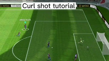 Curl/curve shot tutorial in pes 2021 mobile.Short video #pesmobile #konami #efootball #tutorial