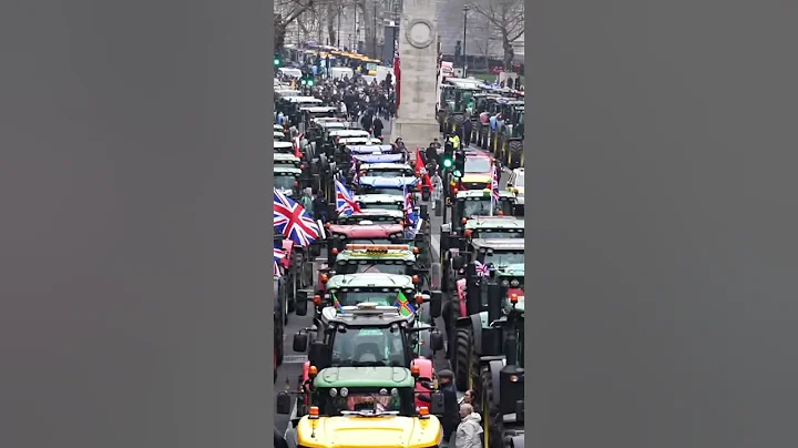 HUNDREDS of tractors block Whitehall in protest