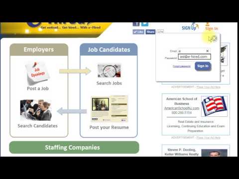 (Video 1) Logging into your E-Hired account