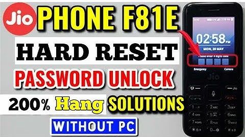 JIO PHONE F81E HARD RESET IN HINDI | JIO LOGO HANG AND UNLOCK LOCK 2020