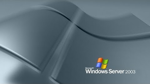 Microsoft Windows Server 2003 Boot Animation & shutdown
