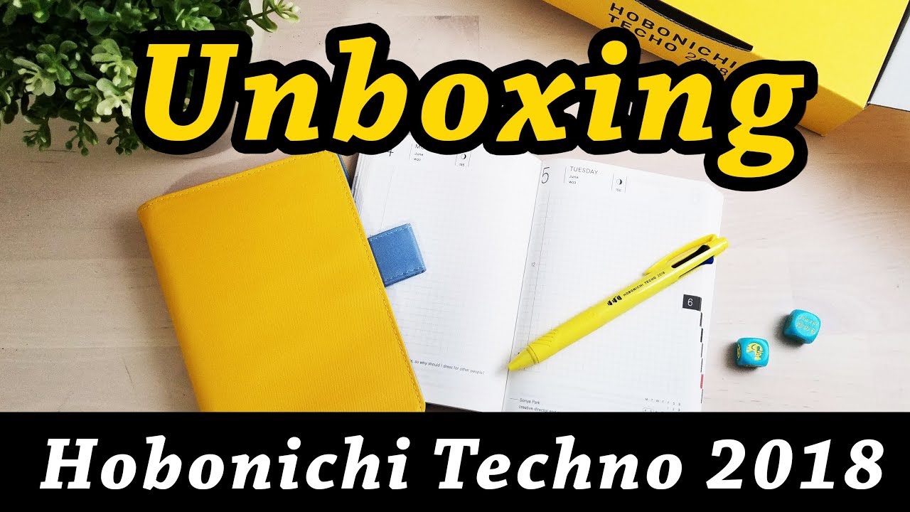 Unboxing the Hobonichi 2018 A6 Techno Planner - YouTube