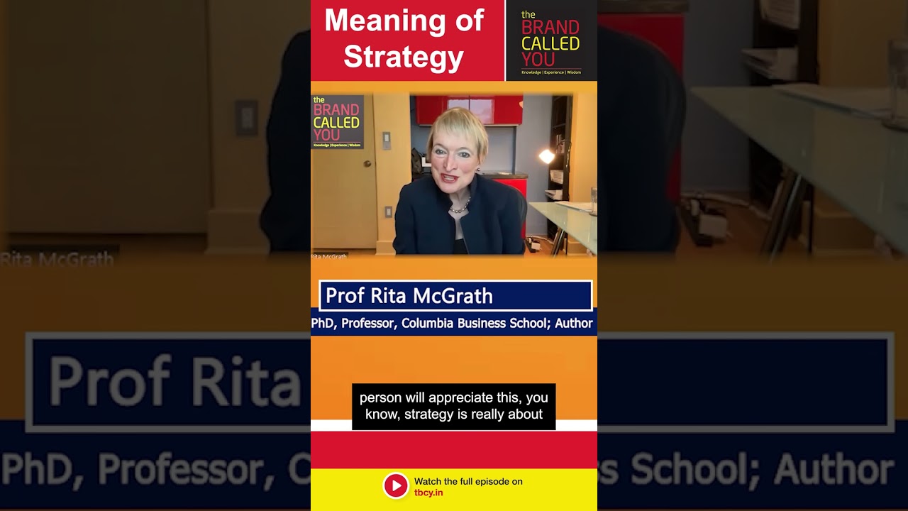 Meaning of Strategy | Prof Rita McGrath | Columbia Business School