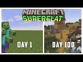 100 Days in Minecraft SUPERFLAT (CHALLENGING!)